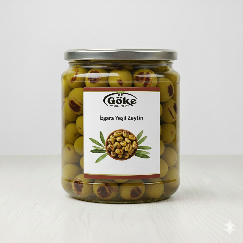 Izgara Yeşil Zeytin - 500gr Cam Kavanoz
